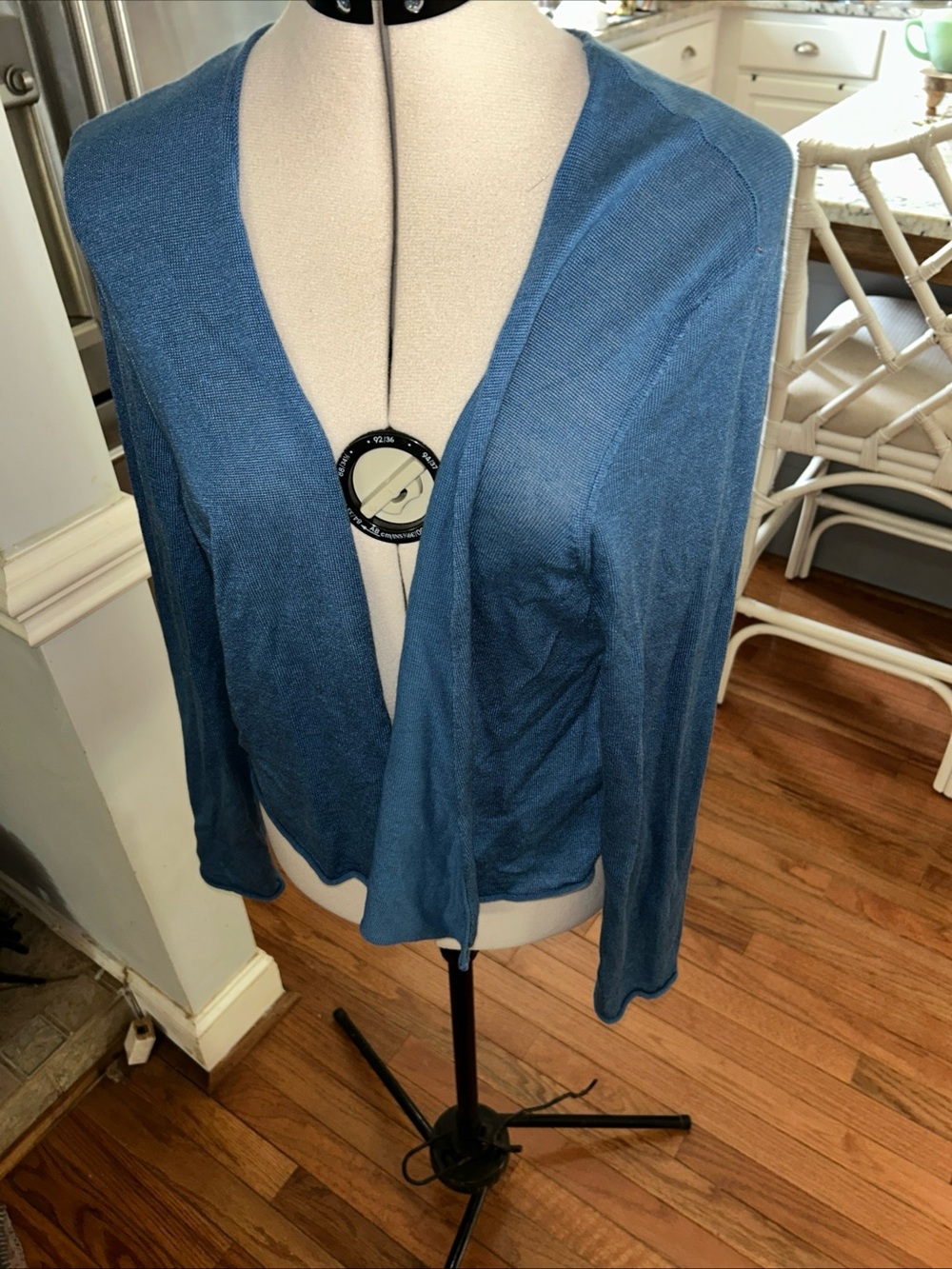 J. Jill Open-Front Lightweight Blue Cardigan
